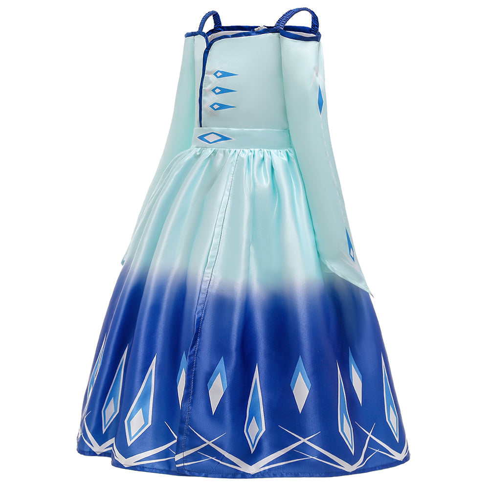 Frozen 2 Girls Elsa Princess Cosplay Costume Dresses For Party Holidays