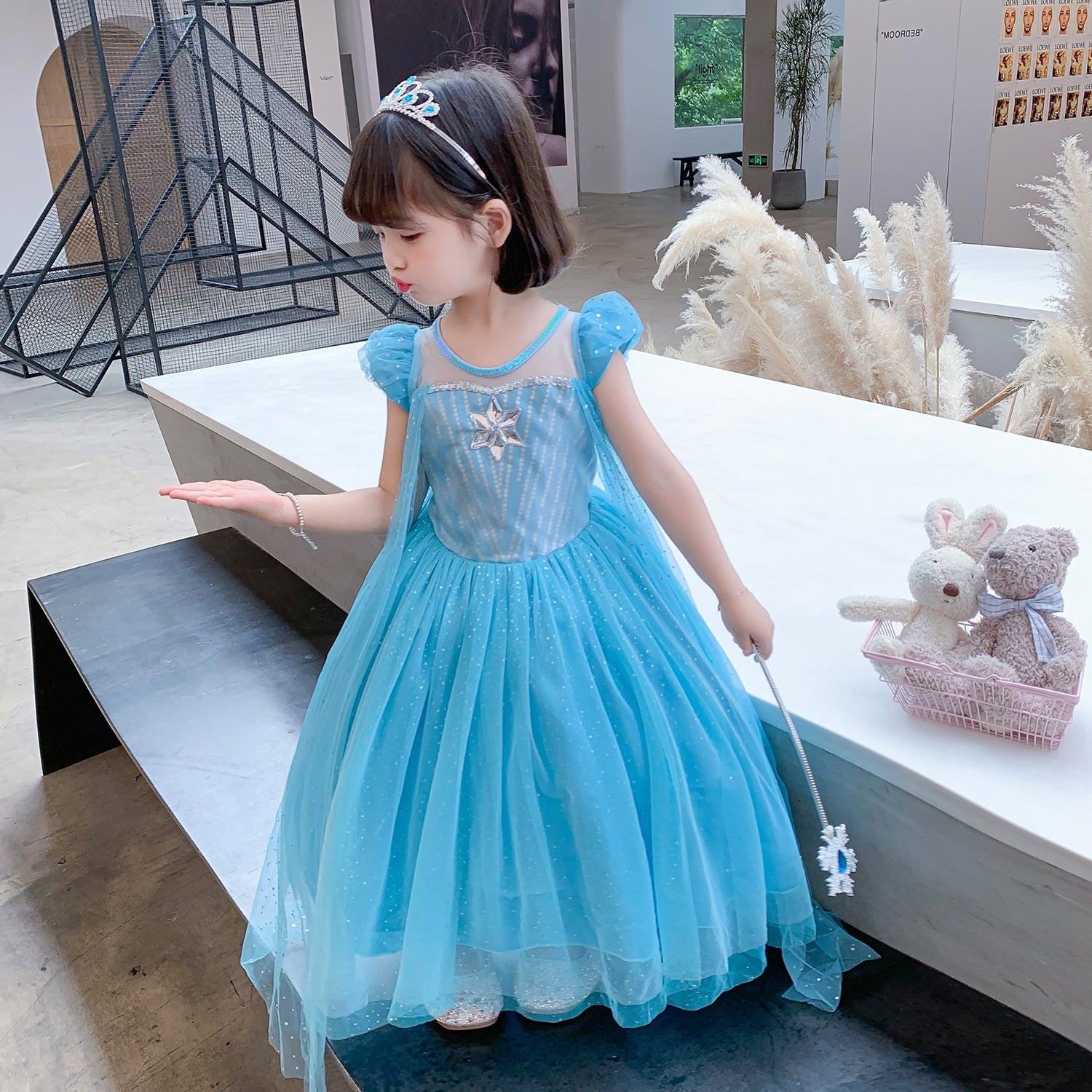 Frozen Princess Elsa Dress Birthday Girl Costume Dresses For Cosplay Party Holiday