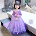 Frozen Princess Elsa dress with cape Dress Birthday Girl Costume Dresses For Cosplay Party Holiday Wedding