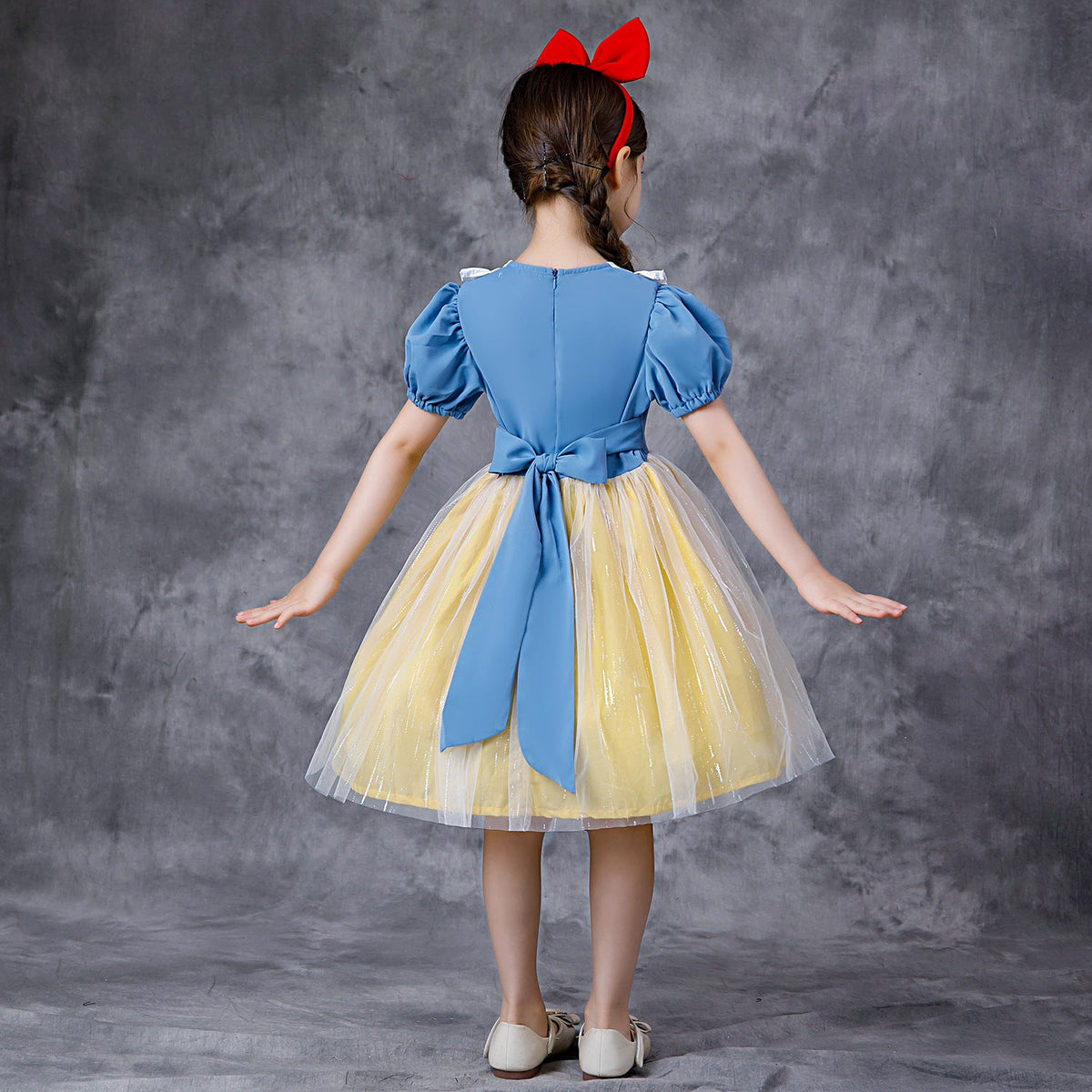 New Girl Costume Dresses Snow White Lace Up Princess Cosplay Party Holiday Birthday Wedding Fancy