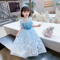 Frozen Princess Elsa dress with cape Dress Birthday Girl Costume Dresses For Cosplay Party Holiday