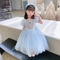 Frozen Princess Sequins Elsa Dress Costume With Cape For Girls