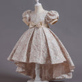 Flower Girl Dress Bow Wedding Dress Trailing Princess Dress Birthday Costume Party Holiday