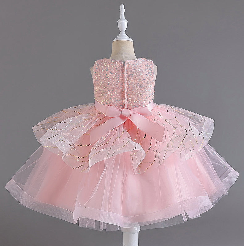 Flower Girl Dress Sequins Wedding Dress Princess Dress Birthday Costume Party Dress Holiday