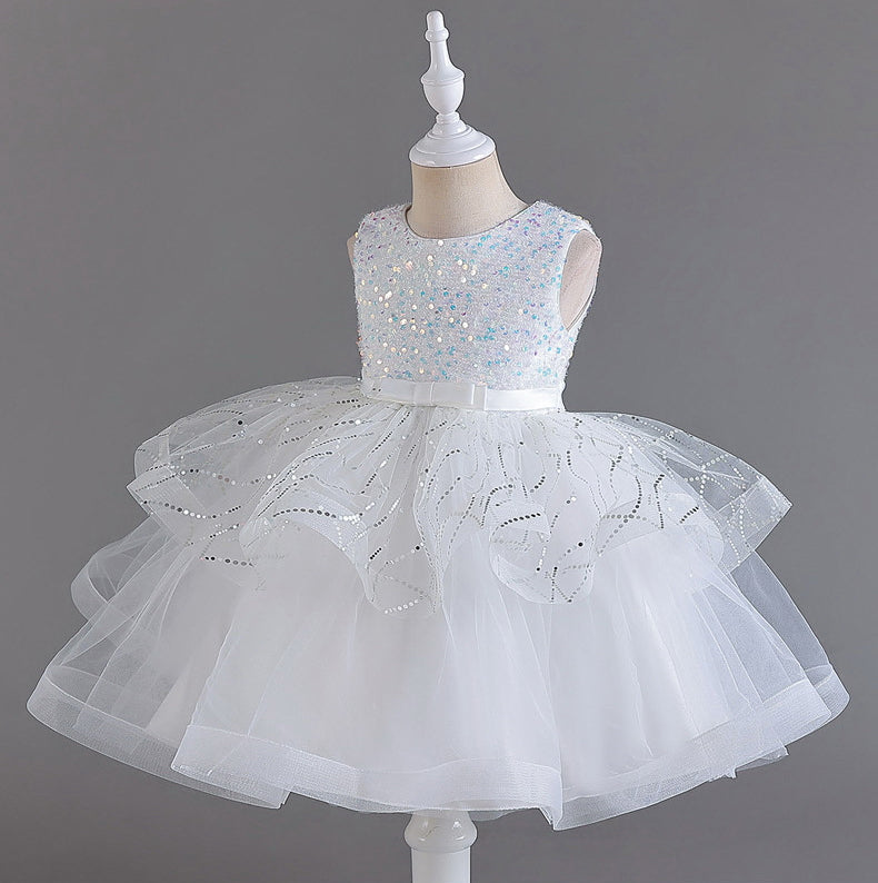 Flower Girl Dress Sequins Wedding Dress Princess Dress Birthday Costume Party Dress Holiday