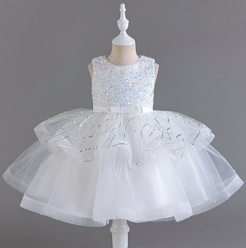 Flower Girl Dress Sequins Wedding Dress Princess Dress Birthday Costume Party Dress Holiday