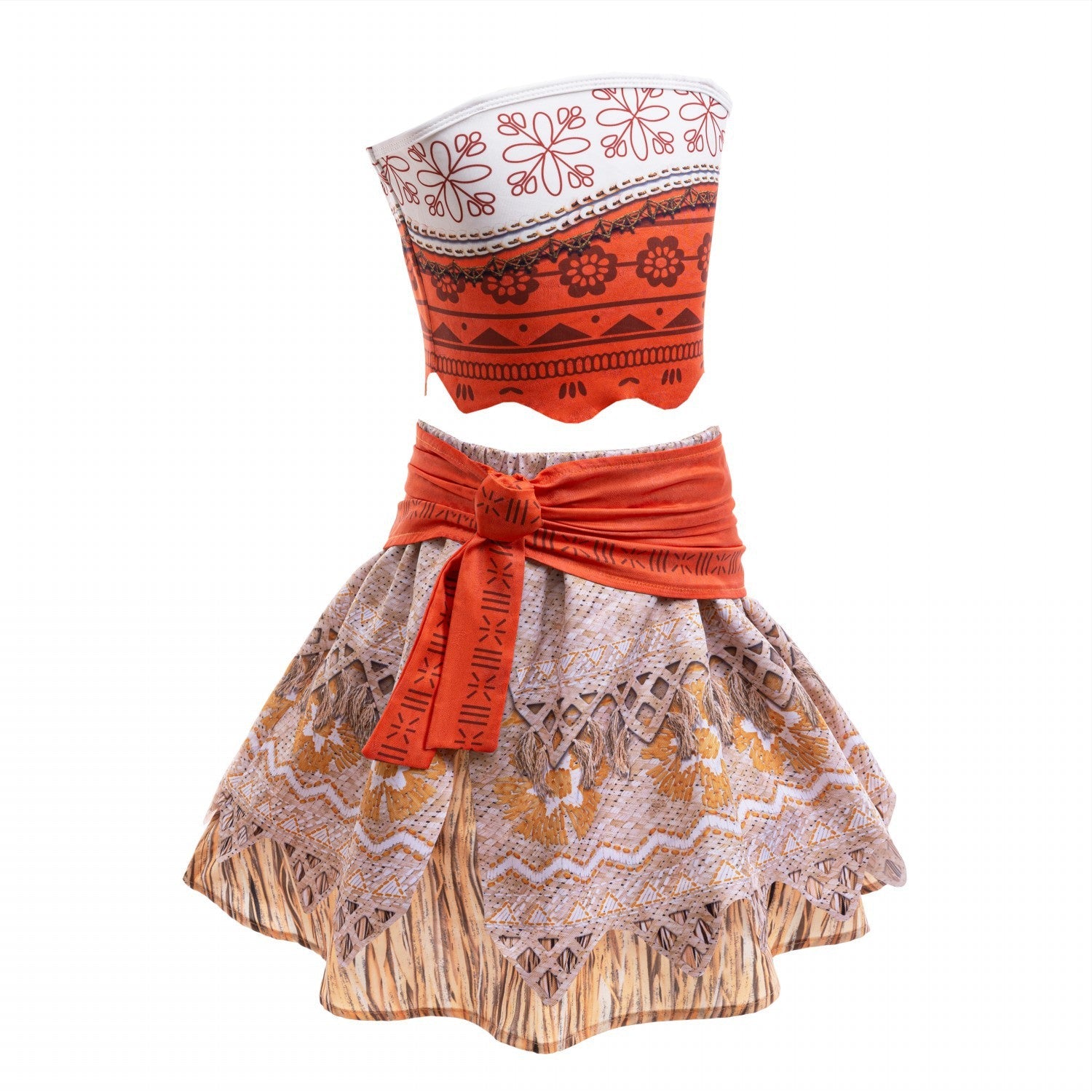 Moana Adventure Off Shoulder Costume Dresses Skirt Kids Cosplay For Girls