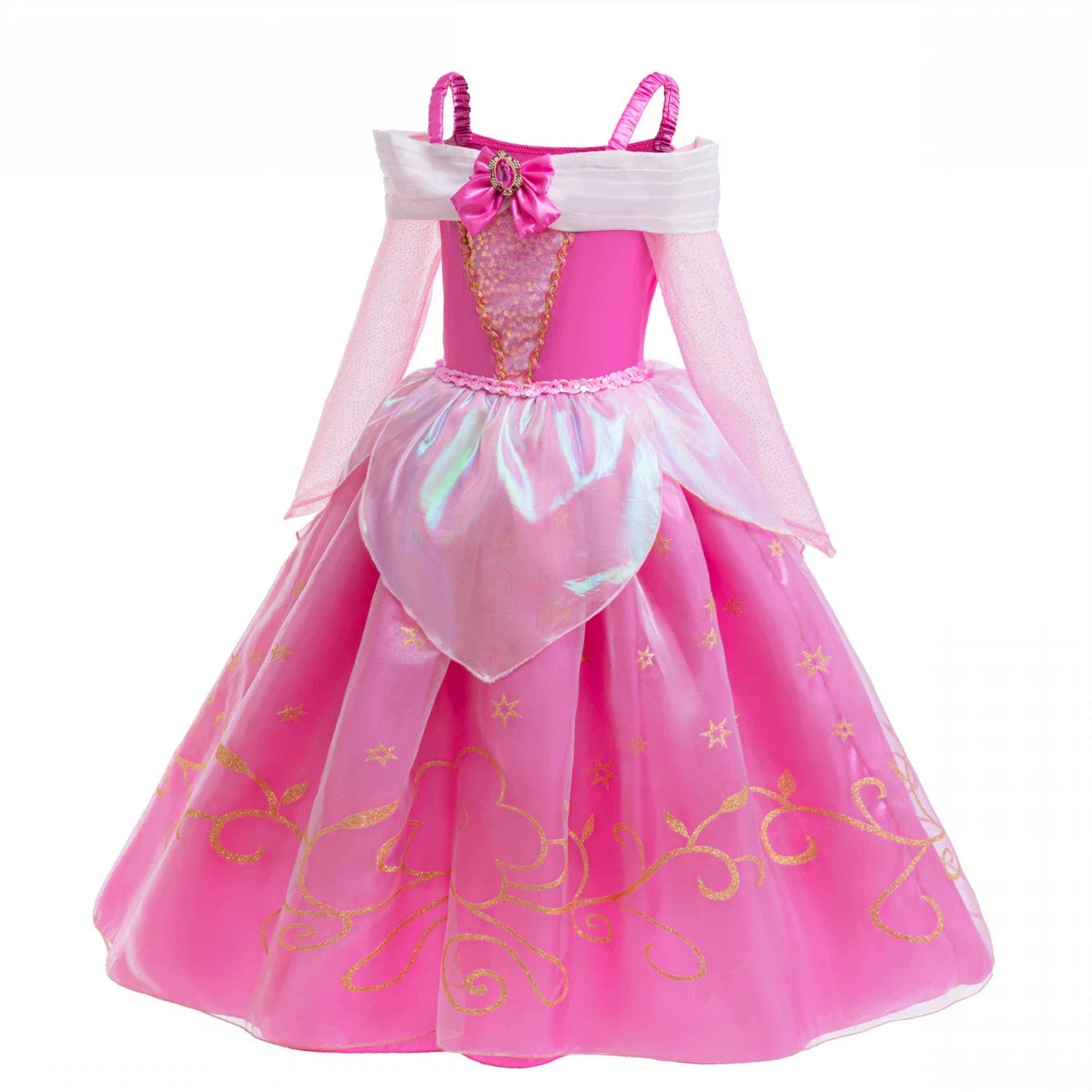 New Aurora Costume Princess Off Shoulder Halloween Girl Dresses With 9 pieces set
