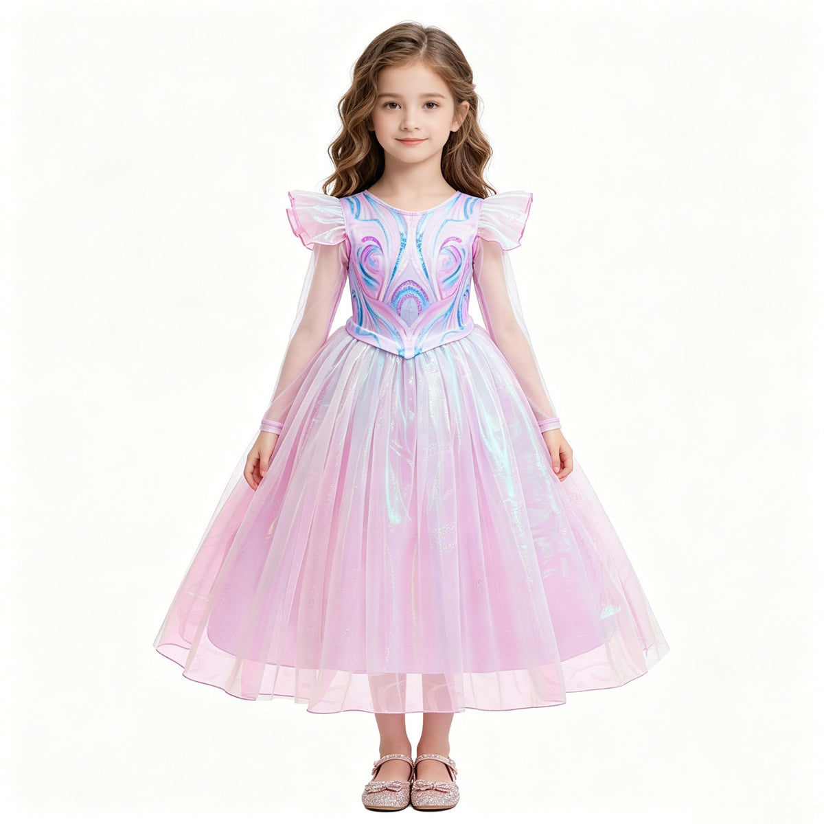 Wicked For Good Glinda Dress Girl Costume Dress Cosplay Party Holiday