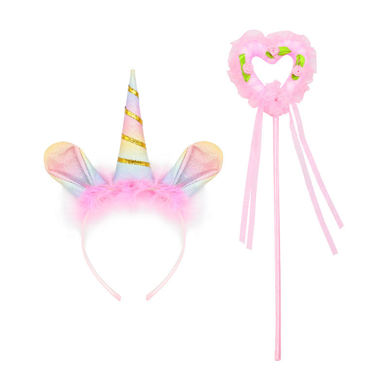 New Unicorn Toddler Kids Rainbow Princess Costume Dresses For Girls