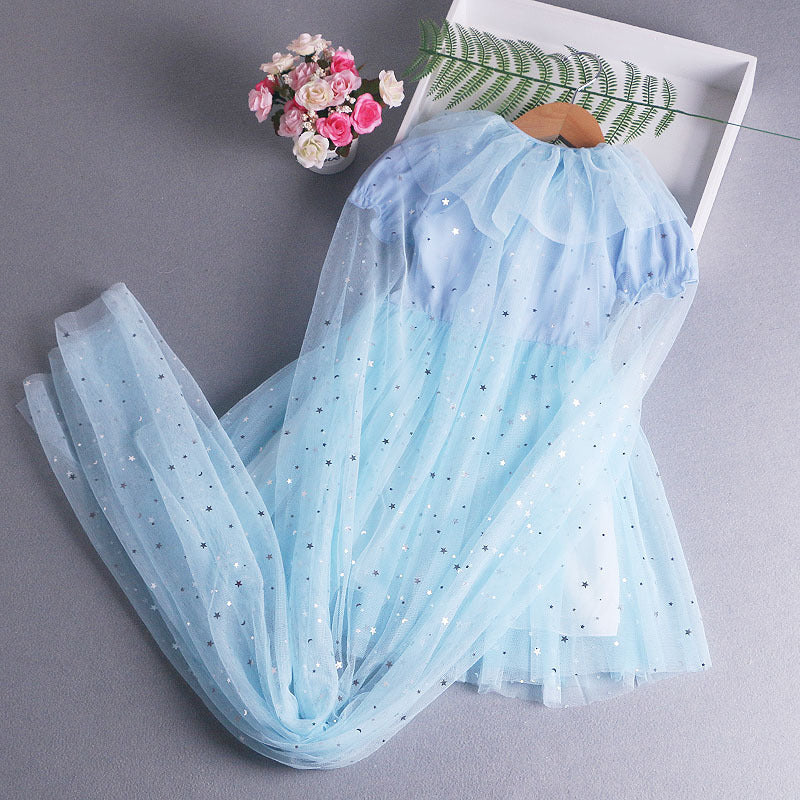 Elsa Dress Cape New Girl Dress Lace Toddler Princess Costume For Casual Wear Holiday Birthday Party