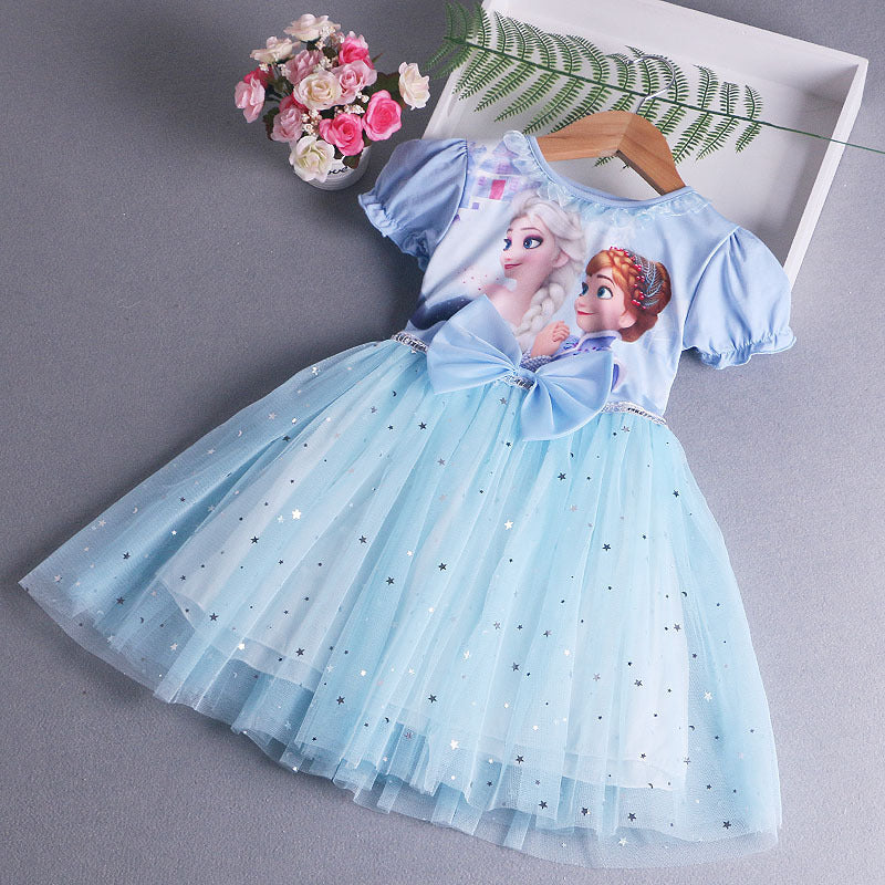 Elsa Dress Cape New Girl Dress Lace Toddler Princess Costume For Casual Wear Holiday Birthday Party