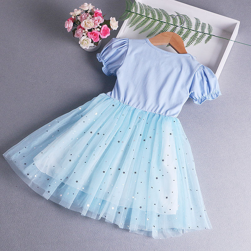 Elsa Dress Cape New Girl Dress Lace Toddler Princess Costume For Casual Wear Holiday Birthday Party