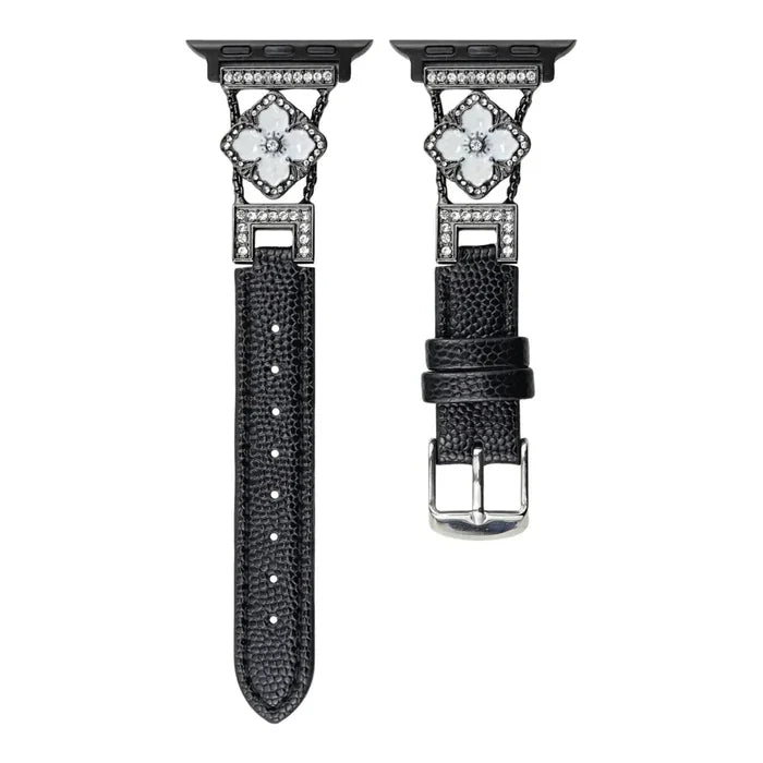 Elegant Floral Leather Band