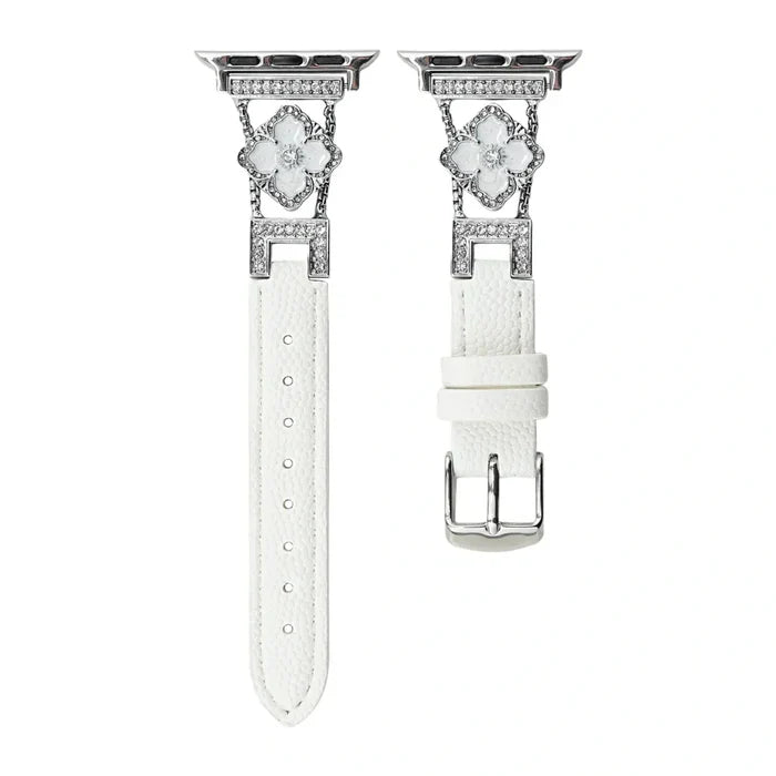 Elegant Floral Leather Band