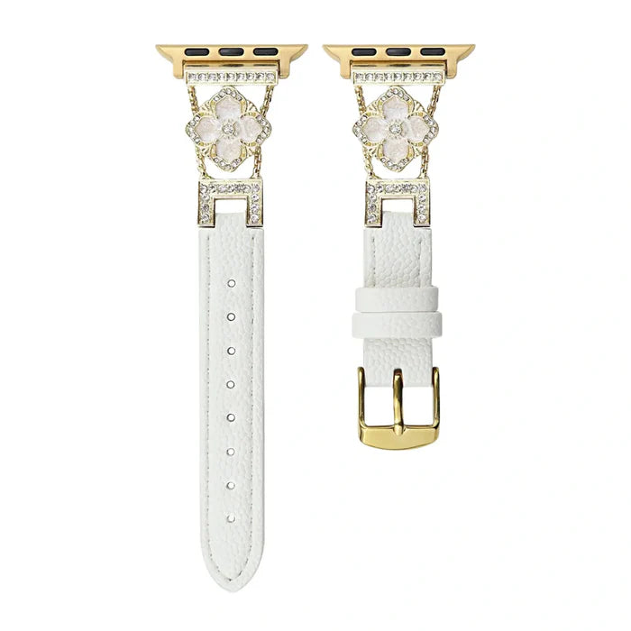 Elegant Floral Leather Band