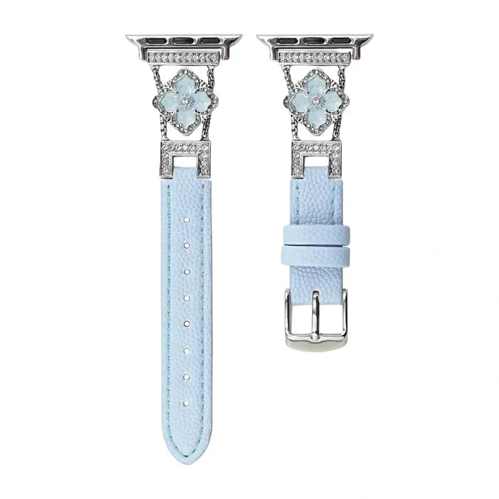 Elegant Floral Leather Band
