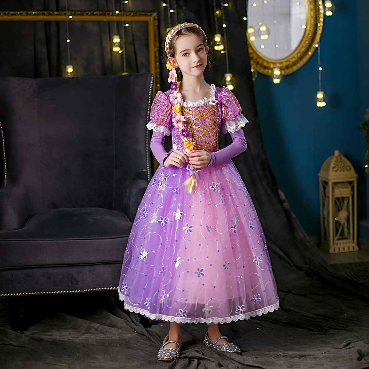 New Princess Girl Sofia Costume Dresses For Party Holiday Birthday Cosplay
