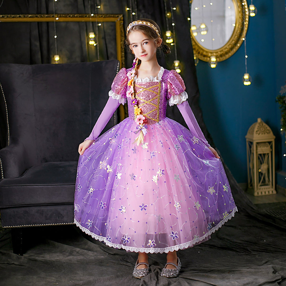 New Princess Girl Sofia Costume Dresses For Party Holiday Birthday Cosplay