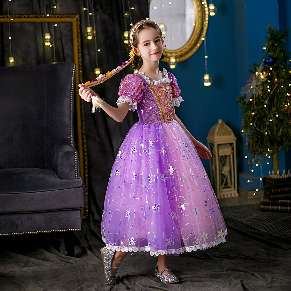 New Princess Girl Sofia Costume Dresses For Party Holiday Birthday Cosplay