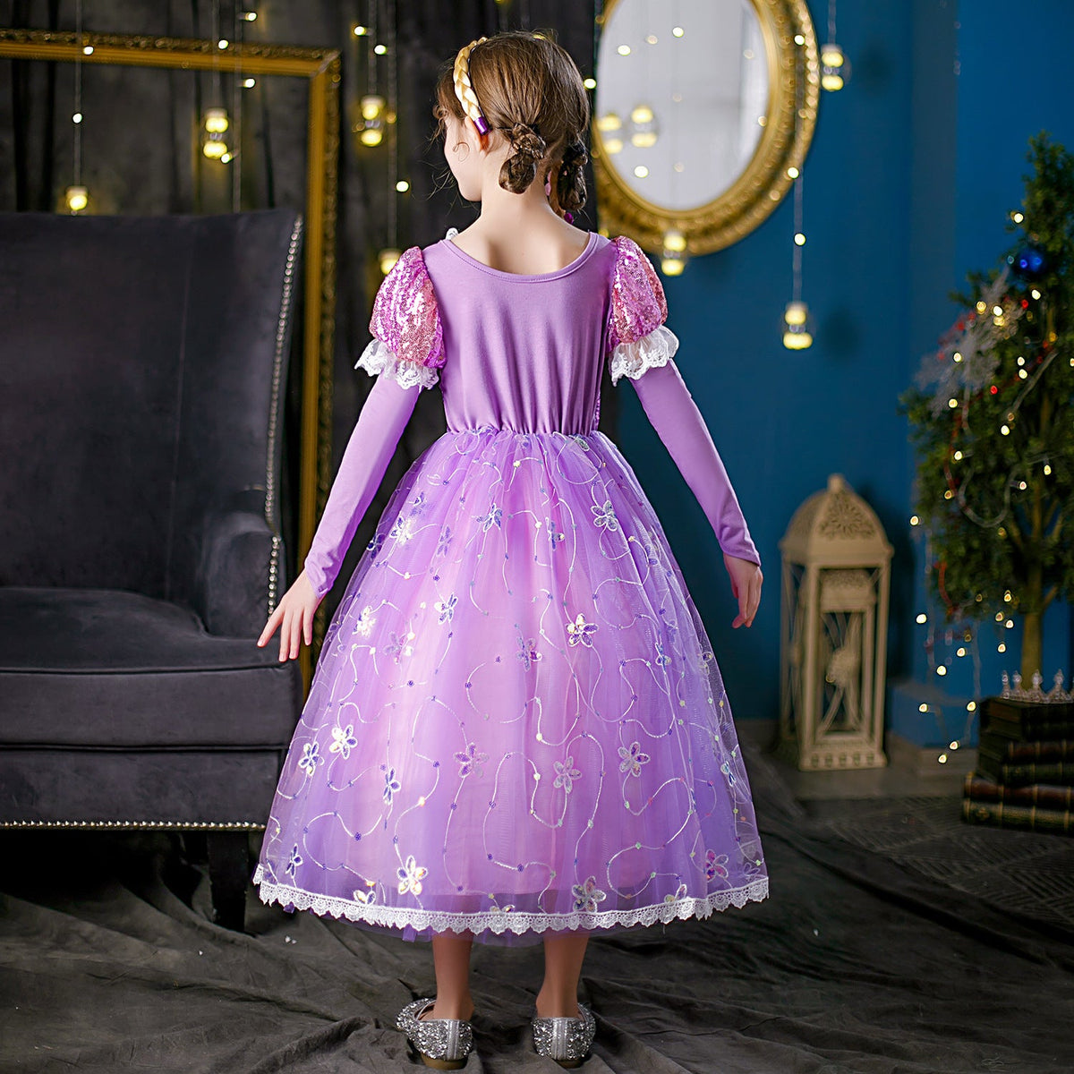 New Princess Girl Sofia Costume Dresses For Party Holiday Birthday Cosplay