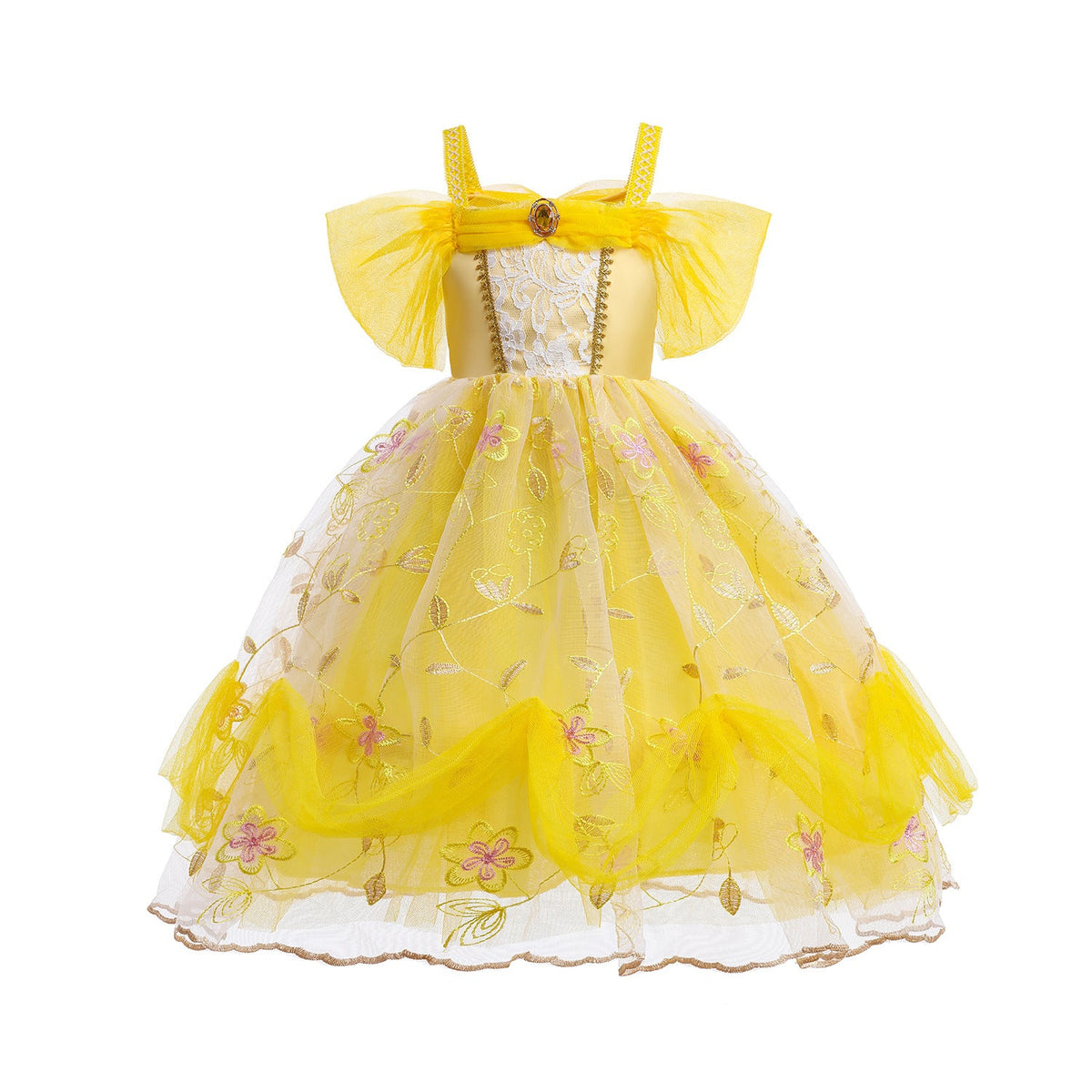 New Girl Costume Dresses Aurora Lace Up Princess Cosplay Party Holiday Birthday Fancy