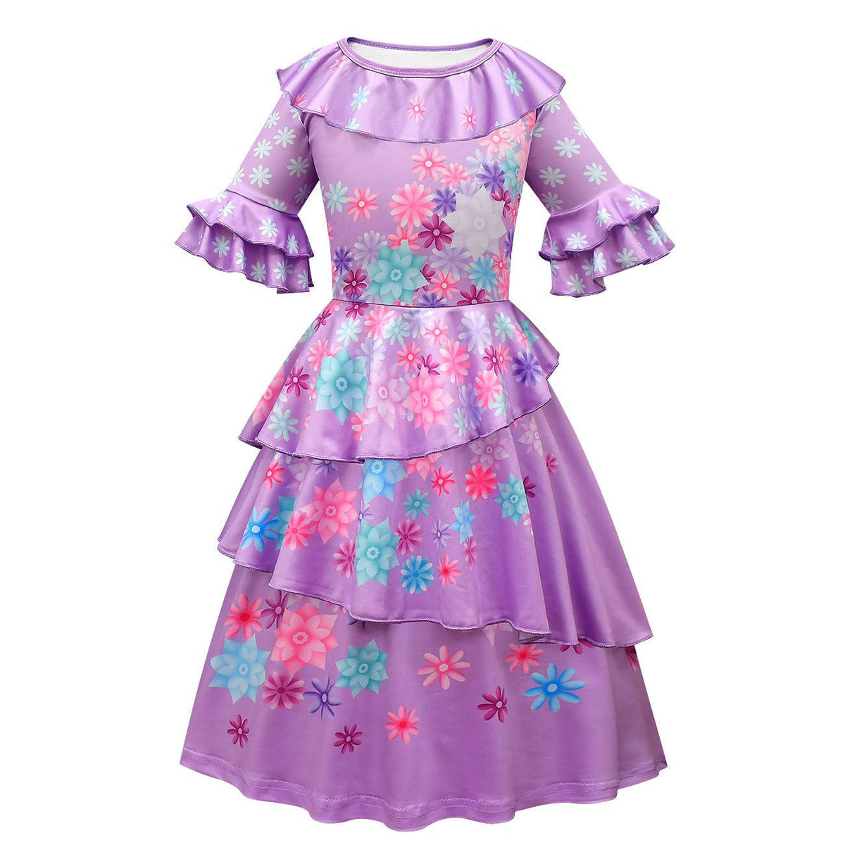 New Encanto Isabela Inspired Party Cosplay Girl Costume Dresses With Bag