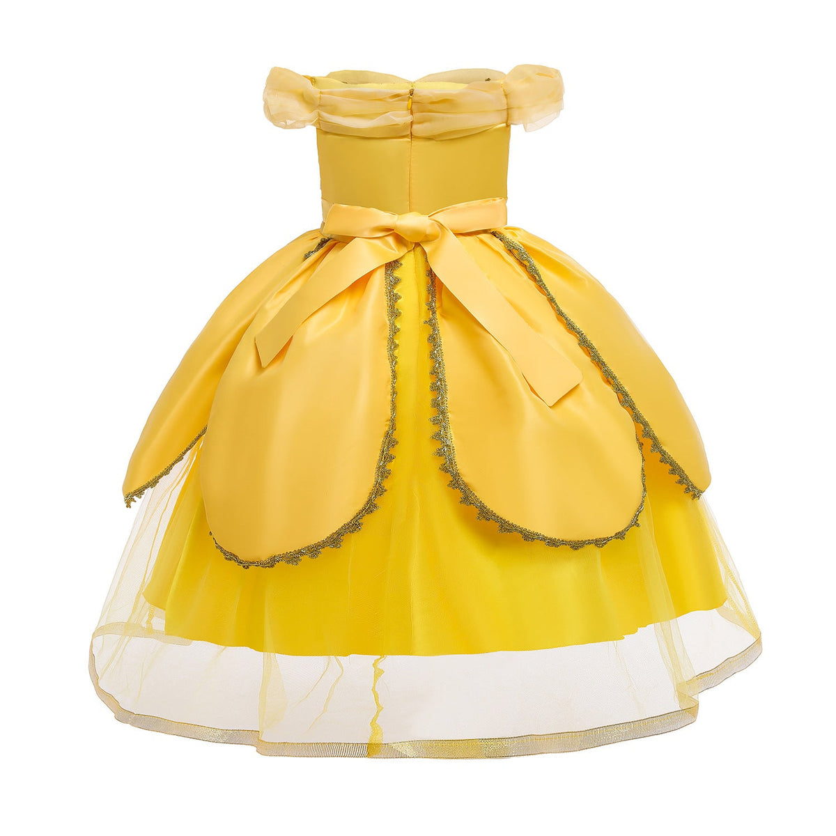 New Girl Costume Dresses Belle Princess Cosplay  Lace Up Birthday Party Holiday Fancy