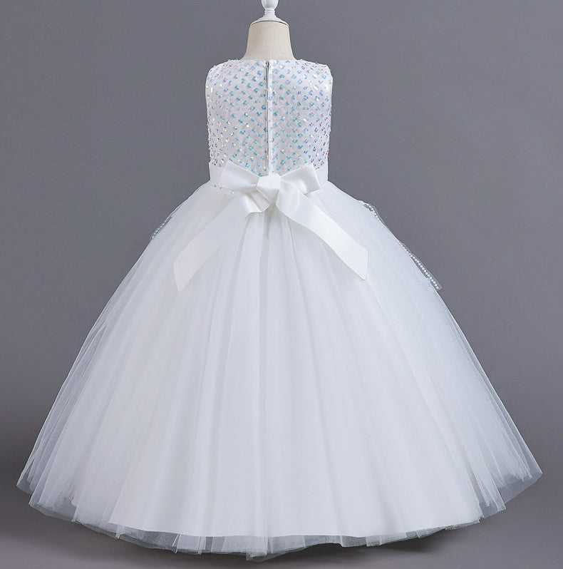 Flower Girl Dress Sequin Wedding Princess Dress Birthday Party Holiday Ball Gown