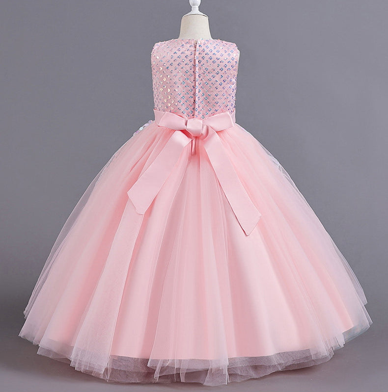 Flower Girl Dress Sequin Wedding Princess Dress Birthday Party Holiday Ball Gown