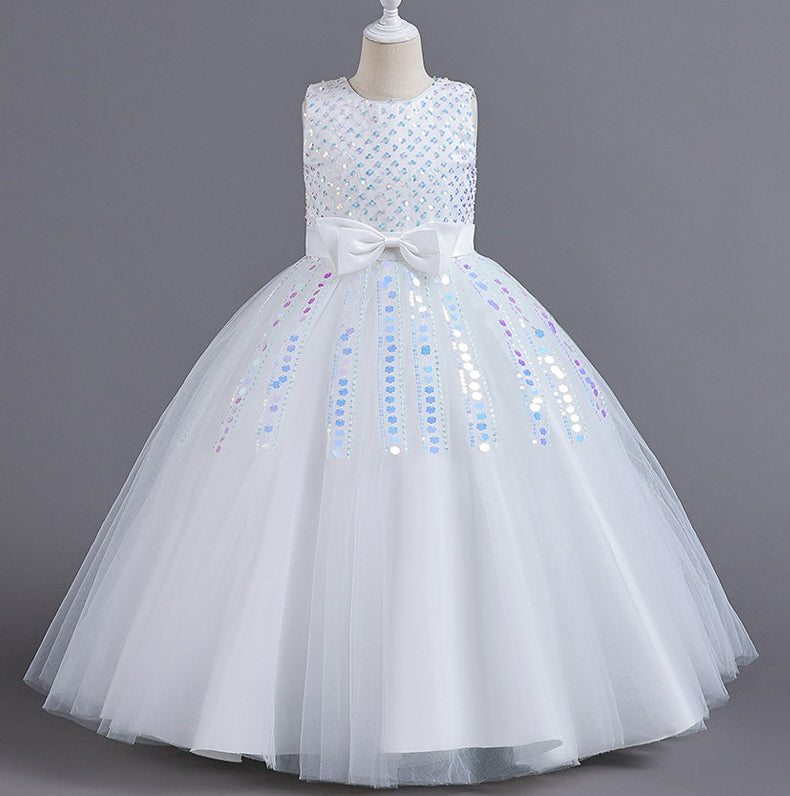Flower Girl Dress Sequin Wedding Princess Dress Birthday Party Holiday Ball Gown