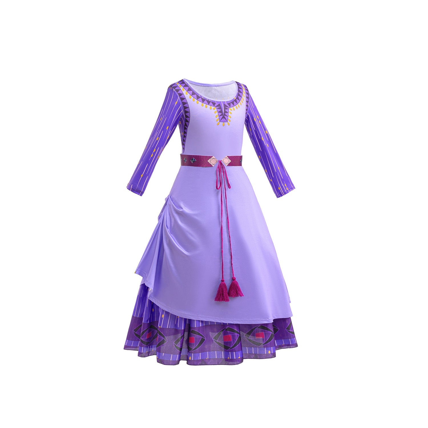Girl Wish Asha Cosplay Costume Dress With Bag Outfits For Kids Holiday Party