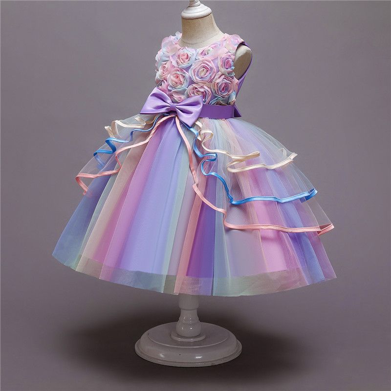 Flower Girl Dresses Princess Kids Formal Wedding Birthday Holiday  Pageant Party