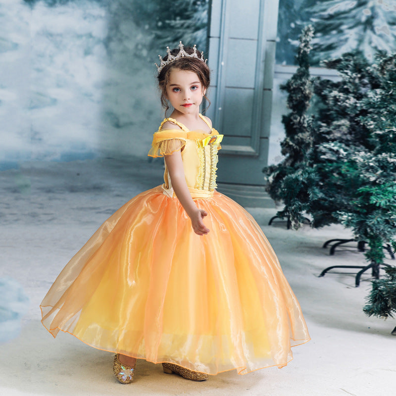 New Girls Costume Dresses Aurora Princess Cosplay Party Holiday Halloween Fancy Dress