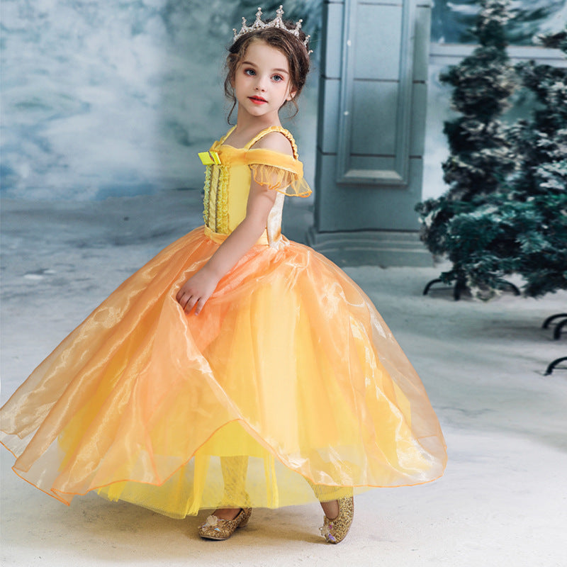 New Girls Costume Dresses Aurora Princess Cosplay Party Holiday Halloween Fancy Dress