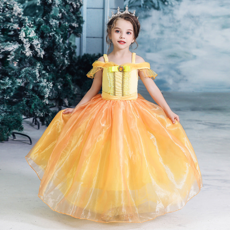 New Girls Costume Dresses Aurora Princess Cosplay Party Holiday Halloween Fancy Dress