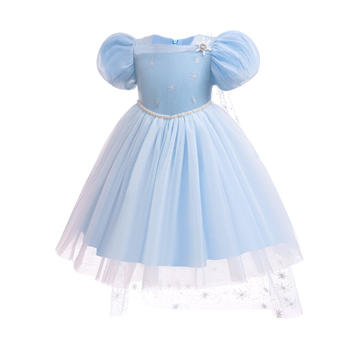 New Elsa Costume Girl Dress Pearl Cosplay Party Holiday Wedding Dress