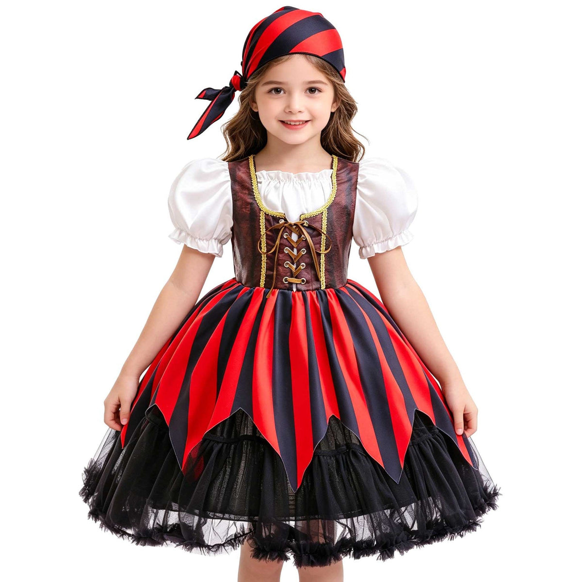 Pirates of the Caribbean Pirate Captain Jack Sparrow New Girl Costume Dress Cosplay Party Holiday
