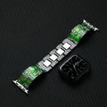 Vintage-style enamel curved metal strap
