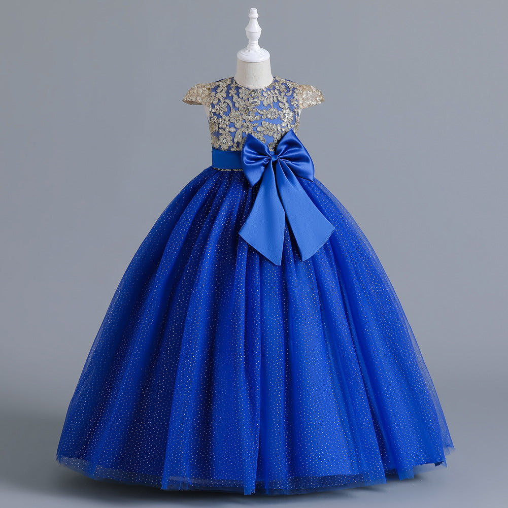 Flower Girl Dress Bow Princess Dress Birthday Costume Party Holiday Wedding