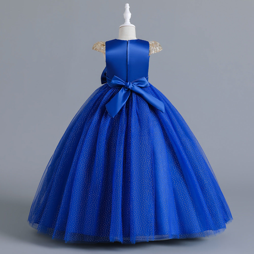 Flower Girl Dress Bow Princess Dress Birthday Costume Party Holiday Wedding