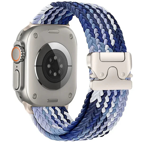 Elastic nylon parachute buckle watch strap