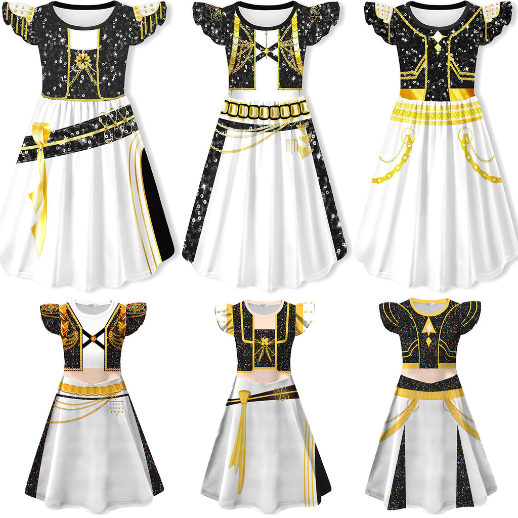 KPop Devil Hunter Rumi Zoey Cosplay Party Costume Set Short-sleeved Shirt