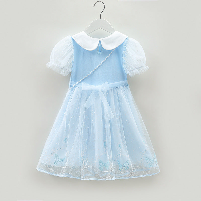 Elsa Dress Bag New Girl Dress Lace Toddler Princess Costume For Casual Wear Holiday Birthday Party