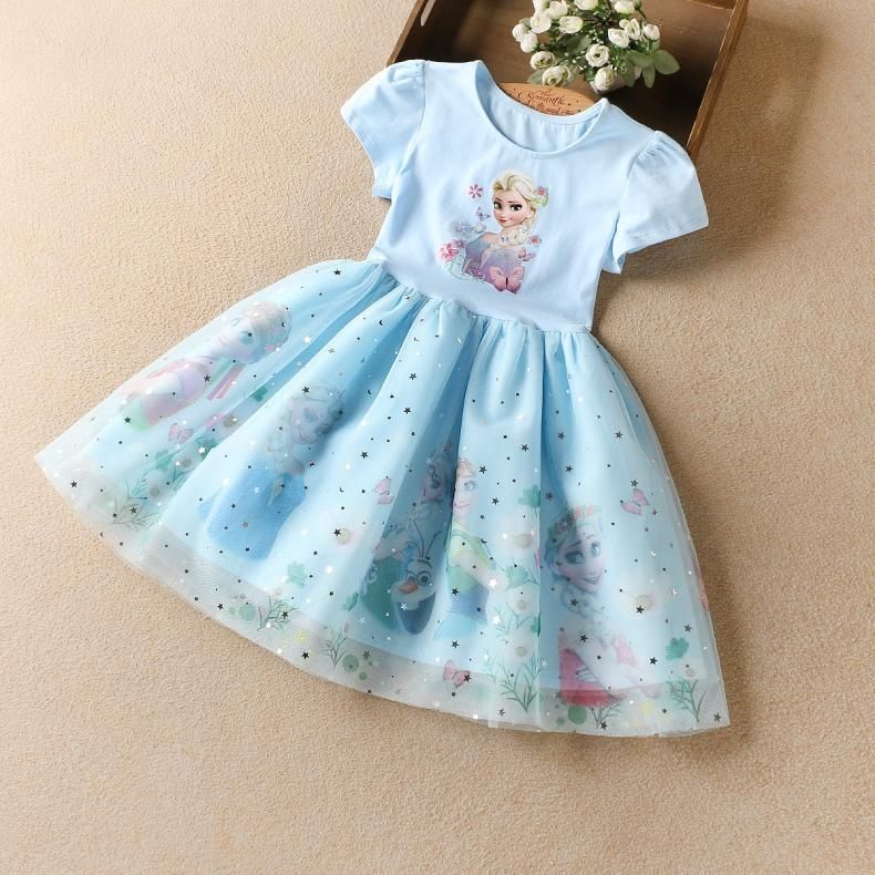 Elsa Dress New Girl Dress Lace Toddler Princess Costume For Casual Wear Holiday Birthday Party
