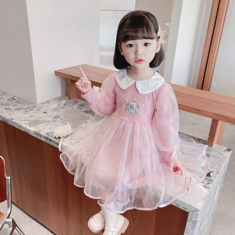 New Girl Dress Elsa Lace Toddler Princess Costume For Casual Wear Holiday Party Birthday