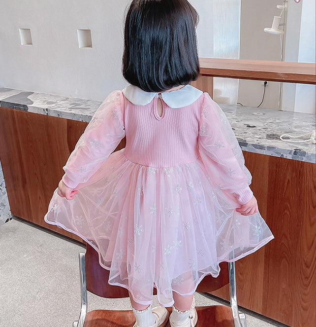 New Girl Dress Elsa Lace Toddler Princess Costume For Casual Wear Holiday Party Birthday