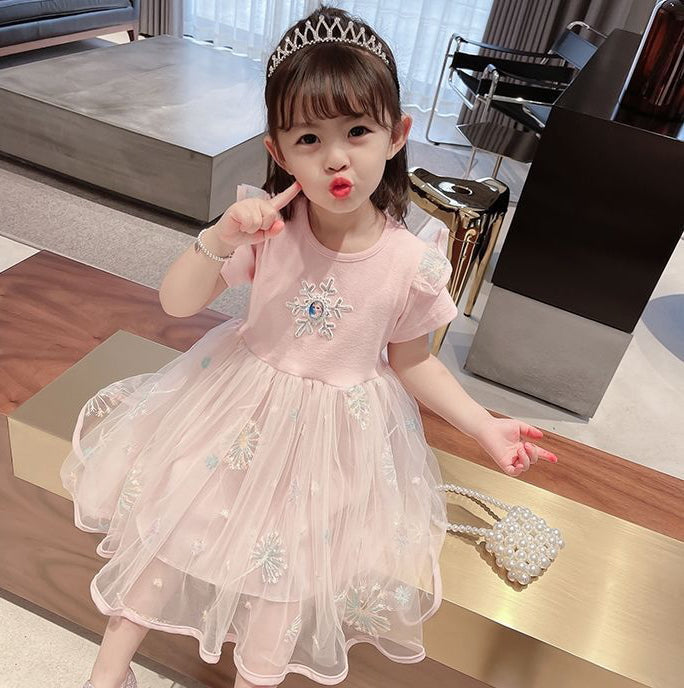 New Girl Dress Elsa Lace Party Toddler Princess Costume For Casual Wear Holiday Birthday