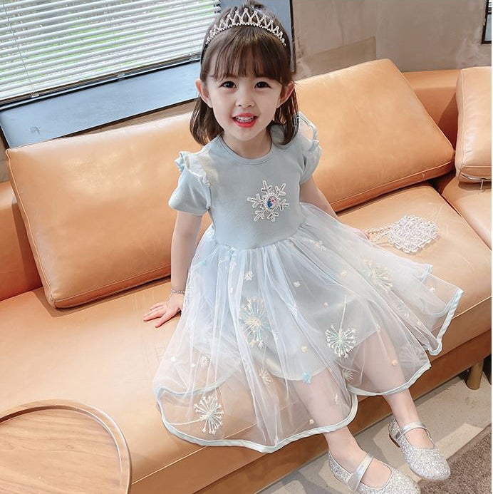 New Girl Dress Elsa Lace Party Toddler Princess Costume For Casual Wear Holiday Birthday