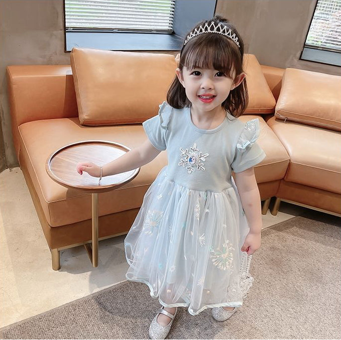New Girl Dress Elsa Lace Party Toddler Princess Costume For Casual Wear Holiday Birthday